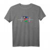 Namibia Karte mit Herzschlag Vintage Flagge T-Shirt – Stolz & Stil für Namibia Fans & Reiseliebhaber