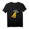 Bayerisches Leberkäse & UFO Aliens T-Shirt - Humorvolles Design mit Leberkäse und Weltraum-Faszination