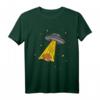 Bayerisches Leberkäse & UFO Aliens T-Shirt - Humorvolles Design mit Leberkäse und Weltraum-Faszination