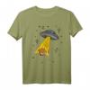 Bayerisches Leberkäse & UFO Aliens T-Shirt - Humorvolles Design mit Leberkäse und Weltraum-Faszination