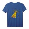 Bayerisches Leberkäse & UFO Aliens T-Shirt - Humorvolles Design mit Leberkäse und Weltraum-Faszination