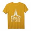 Namaste Bitches lustiges HapMonkey T-Shirt - Humorvolles Indien, Meditation & Hundemotiv