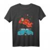 Es gibt keinen Gott Grafik Retro T-Shirt – Sowjetischer Gagarin Space Design, Antireligiöses Kunstwerk für Atheisten & Revolutionäre