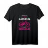 E-MTB Damen T-Shirt - Lächeln Statt Hecheln, Lustiges Fahrrad Design für E-Bikerinnen & Radfahrerinnen, Geschenkidee zum Geburtstag & Weihnachten