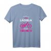 E-MTB Damen T-Shirt - Lächeln Statt Hecheln, Lustiges Fahrrad Design für E-Bikerinnen & Radfahrerinnen, Geschenkidee zum Geburtstag & Weihnachten
