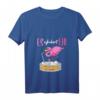 Damen Flamingo T-Shirt mit V-Ausschnitt - Lustiges Partyoutfit für Junggesellinnenabschied, Festival & Mädelsabend