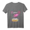 Damen Flamingo T-Shirt mit V-Ausschnitt - Lustiges Partyoutfit für Junggesellinnenabschied, Festival & Mädelsabend