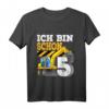 Kinder 5. Geburtstag Bagger T-Shirt - Lustiges Baustellen-Shirt für Jungen und Mädchen, perfektes Geschenk für den fünften Geburtstag
