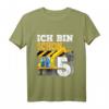 Kinder 5. Geburtstag Bagger T-Shirt - Lustiges Baustellen-Shirt für Jungen und Mädchen, perfektes Geschenk für den fünften Geburtstag