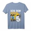 Kinder 5. Geburtstag Bagger T-Shirt - Lustiges Baustellen-Shirt für Jungen und Mädchen, perfektes Geschenk für den fünften Geburtstag