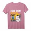 Kinder 5. Geburtstag Bagger T-Shirt - Lustiges Baustellen-Shirt für Jungen und Mädchen, perfektes Geschenk für den fünften Geburtstag