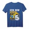 Kinder 5. Geburtstag Bagger T-Shirt - Lustiges Baustellen-Shirt für Jungen und Mädchen, perfektes Geschenk für den fünften Geburtstag