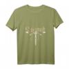 Damen T-Shirt Sassenach Libelle | Beiges V-Ausschnitt T-Shirt mit schottischem Design – Perfektes Geschenk für Highlander & Schottland-Fans