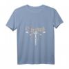 Damen T-Shirt Sassenach Libelle | Beiges V-Ausschnitt T-Shirt mit schottischem Design – Perfektes Geschenk für Highlander & Schottland-Fans