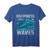 Glück kommt in Wellen, Surfen und Wellenreiten T-Shirt – Vintage Wellendesign für Surfer, Wassersportler & Strandliebhaber