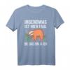 Lustiges Faultier Spruch T-Shirt - 'Irgendwas ist hier Faul' für Mitarbeiter, Büro- und Baustellenkollegen, perfektes Geschenk für den Arbeitskollegen des Monats