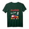Kinder Feuerwehrauto T-Shirt zum 3. Geburtstag für Jungen und Mädchen - Lustiges Geburtstagsoutfit & Geschenkidee für Feuerwehr-Fans