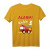 Kinder Feuerwehrauto T-Shirt zum 3. Geburtstag für Jungen und Mädchen - Lustiges Geburtstagsoutfit & Geschenkidee für Feuerwehr-Fans