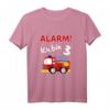 Kinder Feuerwehrauto T-Shirt zum 3. Geburtstag für Jungen und Mädchen - Lustiges Geburtstagsoutfit & Geschenkidee für Feuerwehr-Fans