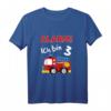 Kinder Feuerwehrauto T-Shirt zum 3. Geburtstag für Jungen und Mädchen - Lustiges Geburtstagsoutfit & Geschenkidee für Feuerwehr-Fans