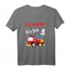 Kinder Feuerwehrauto T-Shirt zum 3. Geburtstag für Jungen und Mädchen - Lustiges Geburtstagsoutfit & Geschenkidee für Feuerwehr-Fans