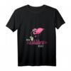 Damen Flamingo Shirt - Es eskaliert eh! Lustiges Party & JGA T-Shirt mit V-Ausschnitt für Frauen, Mädels, Festival & Polterabend