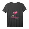 Damen Flamingo Shirt - Es eskaliert eh! Lustiges Party & JGA T-Shirt mit V-Ausschnitt für Frauen, Mädels, Festival & Polterabend