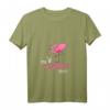 Damen Flamingo Shirt - Es eskaliert eh! Lustiges Party & JGA T-Shirt mit V-Ausschnitt für Frauen, Mädels, Festival & Polterabend