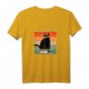 Böse Katze mit blutigem Messer Retro Vintage T-Shirt – Witziges Geschenk für Katzenliebhaber, Katzenmama & Katzenpapa