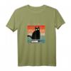 Böse Katze mit blutigem Messer Retro Vintage T-Shirt – Witziges Geschenk für Katzenliebhaber, Katzenmama & Katzenpapa