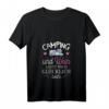 Damen Wohnmobil Campen Camping und Wein Frauen T-Shirt mit V-Ausschnitt – Lustiges Geschenk für Camperinnen & Weinliebhaberinnen
