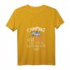 Damen Wohnmobil Campen Camping und Wein Frauen T-Shirt mit V-Ausschnitt – Lustiges Geschenk für Camperinnen & Weinliebhaberinnen