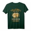Volleyball und Bier Darum Bin Ich Hier - Lustiges Beachvolleyball Team- und Biertrinker T-Shirt für Volleyballfans, Trainer & Eltern