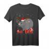 Lustiges Weihnachts-Nilpferd Kostüm mit Rentier-Horn und Nikolausmütze – Perfektes Geschenk für Nilpferd-Liebhaber und Weihnachtsfans