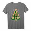 Le Tits Now Shirt - Lass es Schnee humorvolles Weihnachts-T-Shirt mit Weihnachtsbaum und Schneeflocken