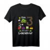 Kinder Jungen Geburtstag T-Shirt – 3 Jahre Zug Eisenbahn Motiv für Geburtstagsfeier & Kindergarten, mit süßem Spruch 'Erst 3 und Schon Lokführer'