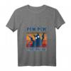 Damen Pew Pew Madafakas Katze Pistole T-Shirt mit V-Ausschnitt – Lustiges Crazy Cat Geschenk für Katzenliebhaber und Humor-Fans