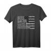 Beer Bacon Guns & Freedom T-Shirt mit amerikanischer Flagge - Humorvolles Patriotenshirt für Bier, Speck, Waffen und Freiheit