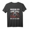 Warum Ich Ohne Akku Fahre Weil Ich Es Kann T-Shirt – Lustiges Fahrradfahrer Design für Radsport, Mountainbike & Rennrad