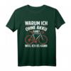Warum Ich Ohne Akku Fahre Weil Ich Es Kann T-Shirt – Lustiges Fahrradfahrer Design für Radsport, Mountainbike & Rennrad