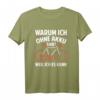 Warum Ich Ohne Akku Fahre Weil Ich Es Kann T-Shirt – Lustiges Fahrradfahrer Design für Radsport, Mountainbike & Rennrad