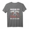 Warum Ich Ohne Akku Fahre Weil Ich Es Kann T-Shirt – Lustiges Fahrradfahrer Design für Radsport, Mountainbike & Rennrad
