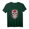 Mexikanischer Bunter Totenkopf Blumen Rosen Hippie-Kostüm T-Shirt – Perfekt für Blumenliebhaber, Gärtnerinnen & Hippie-Feiern