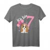 Kinder Geburtstagsshirt Kleiner Hund zum 7. Geburtstag für Mädchen und Jungen – Lustiges Geschenk für die Geburtstagsparty