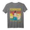 Feminism Is My Second Favorite F Word - Lustiges Feministinnen Retro T-Shirt für starke, selbstbestimmte Frauen