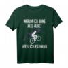 Lustiges Radfahrer T-Shirt 'Warum Ich ohne Akku fahre' – Originelles Geschenk für Radfahrer, MTB und Rennradfahrer