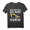 Aus dem Weg ich muss Bagger fahren - Raupenbagger T-Shirt für Baustellen- und Fahrzeugfans, perfekt als Geschenk zu Karneval, Oktoberfest, Weihnachten oder Geburtstag