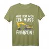 Aus dem Weg ich muss Bagger fahren - Raupenbagger T-Shirt für Baustellen- und Fahrzeugfans, perfekt als Geschenk zu Karneval, Oktoberfest, Weihnachten oder Geburtstag