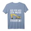 Aus dem Weg ich muss Bagger fahren - Raupenbagger T-Shirt für Baustellen- und Fahrzeugfans, perfekt als Geschenk zu Karneval, Oktoberfest, Weihnachten oder Geburtstag