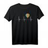 Ballonfahrer Herzschlag EKG Pulslinie T-Shirt – Lustiges Design für Ballonfahrer, Luftfahrtfans und Heißluftballon Liebhaber